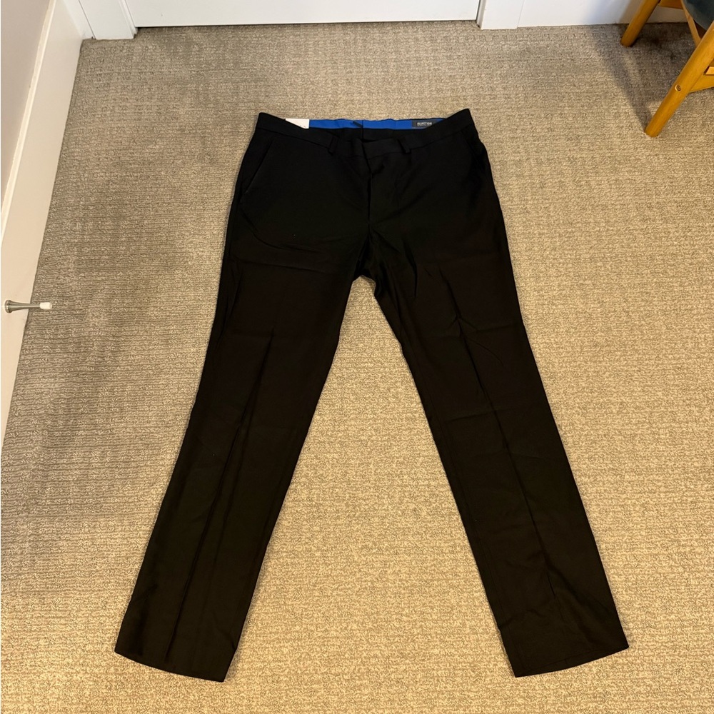 Kenneth Cole Men's Classic Black Trousers